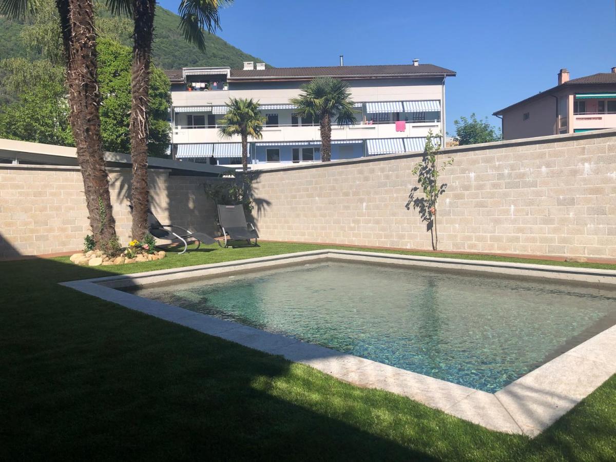 Miranda, Modern Duplex, Garden, Swimming Pool, Parking Apartamento Losone Exterior foto