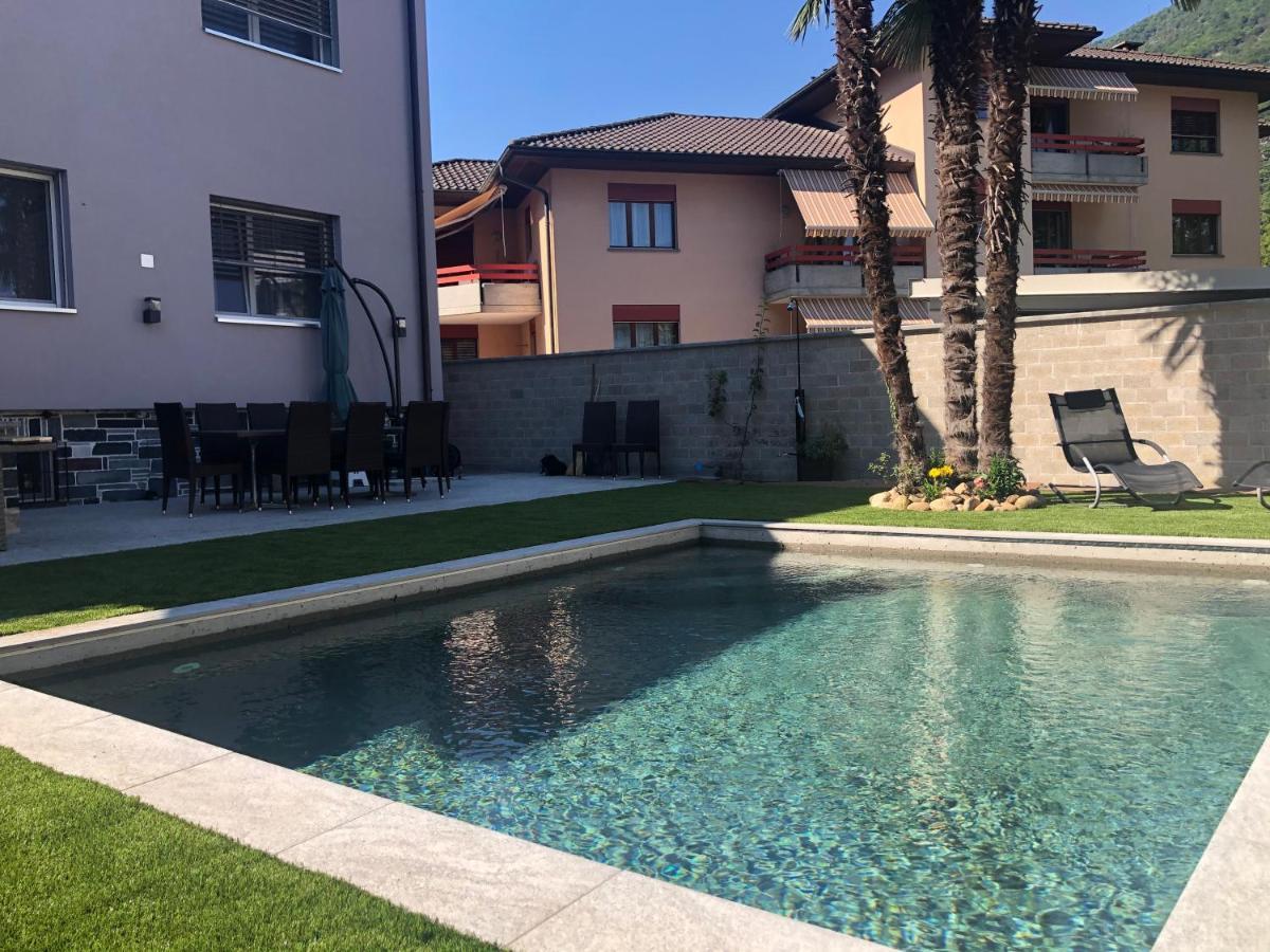 Miranda, Modern Duplex, Garden, Swimming Pool, Parking Apartamento Losone Exterior foto