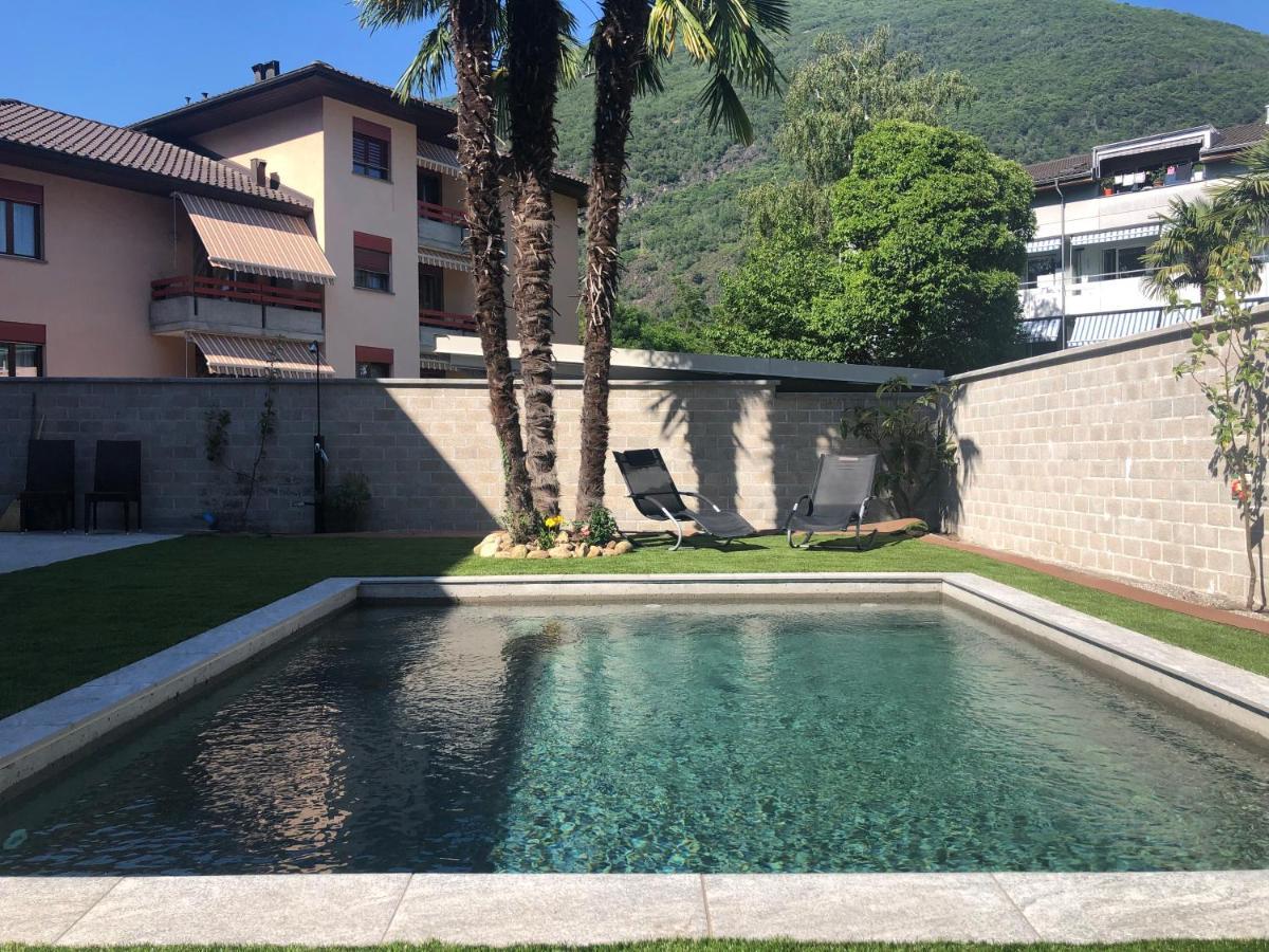 Miranda, Modern Duplex, Garden, Swimming Pool, Parking Apartamento Losone Exterior foto